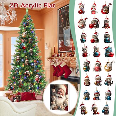 2D Acrylic Cat Advent Calendar - 24 Days Christmas Countdown