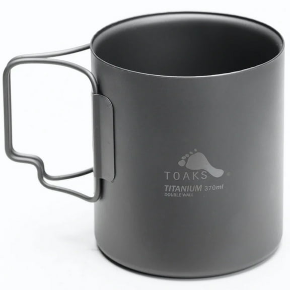 TOAKS Titanium Double-Wall 370ml Cup, Grey, One Size,