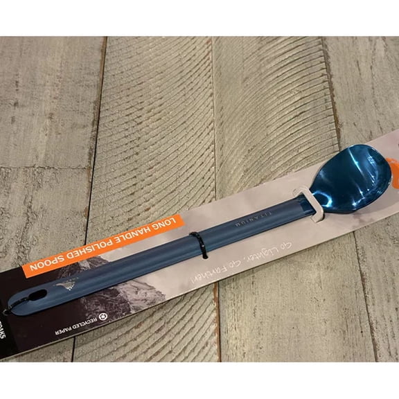 TOAKS Titanium Long Handle Spoon with Polished Bowl - Blue