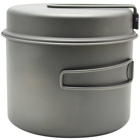 TOAKS Titanium Outdoor Camping Cook Pot with Pan and Foldable Handles - 1600ml