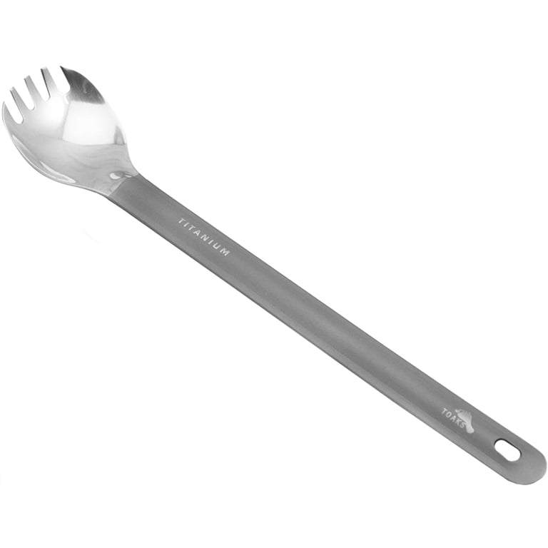 TOAKS, Camping Utensil, Long Handled Titanium Spork, Ultralight