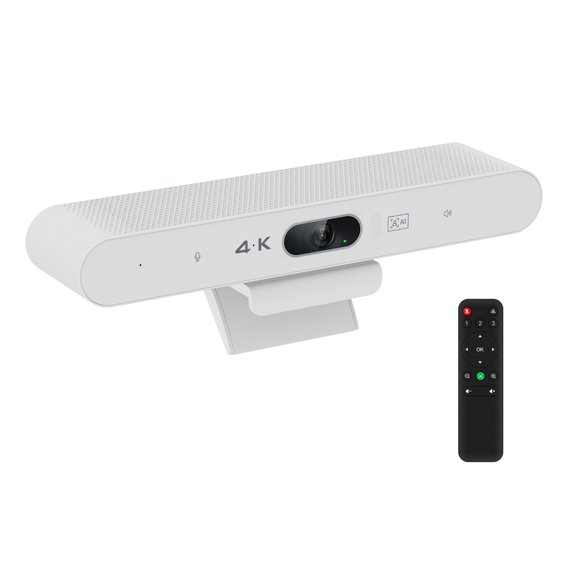 TOALLIN 4K Video Conference Camera System, AI Auto-Framing & Speaker-Tracking Webcam with Microphones and Hi-Fi Speaker, USB Plug-and-Play, Remote Control Included