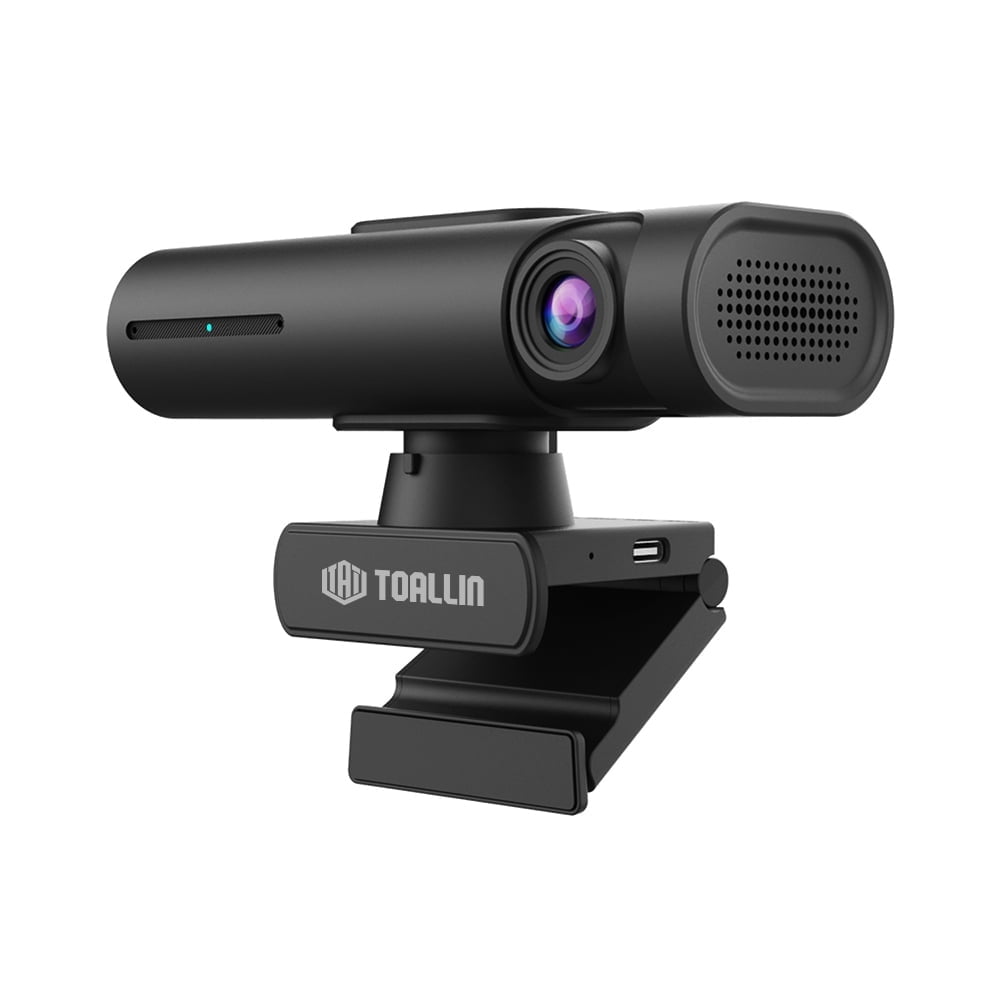TOALLIN GC90 2K ai Tracking PTZ Webcam, Gesture Control & Dual Noise-Canceling Mics, 95° Wide-angle Lens, USB-A/C ,Plug & Play, Streaming Camera