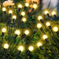 thumbnail image 1 of TOANEL Solar Garden Lights 2 Pack 10 LED Starburst Swaying Lights Firefly Lights Outdoor Waterproof String Light for Lawn Garden Patio Decor(Warm), 1 of 13