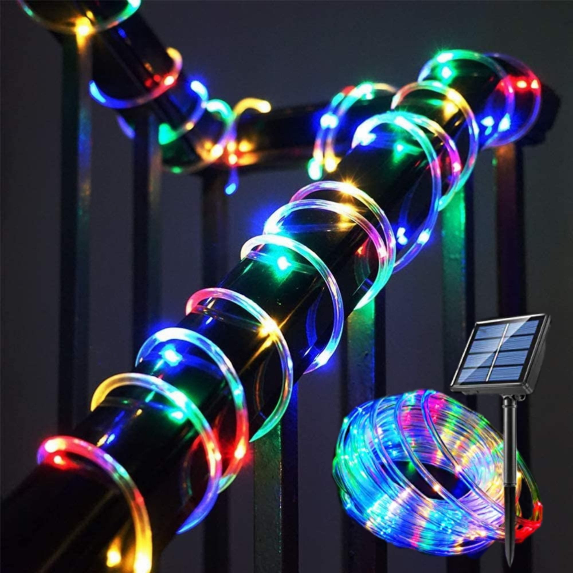 Day Light Led Rope TOANEL Solar Rope Lights Outdoor 39FT 100LED Solar String Lights 8 ...