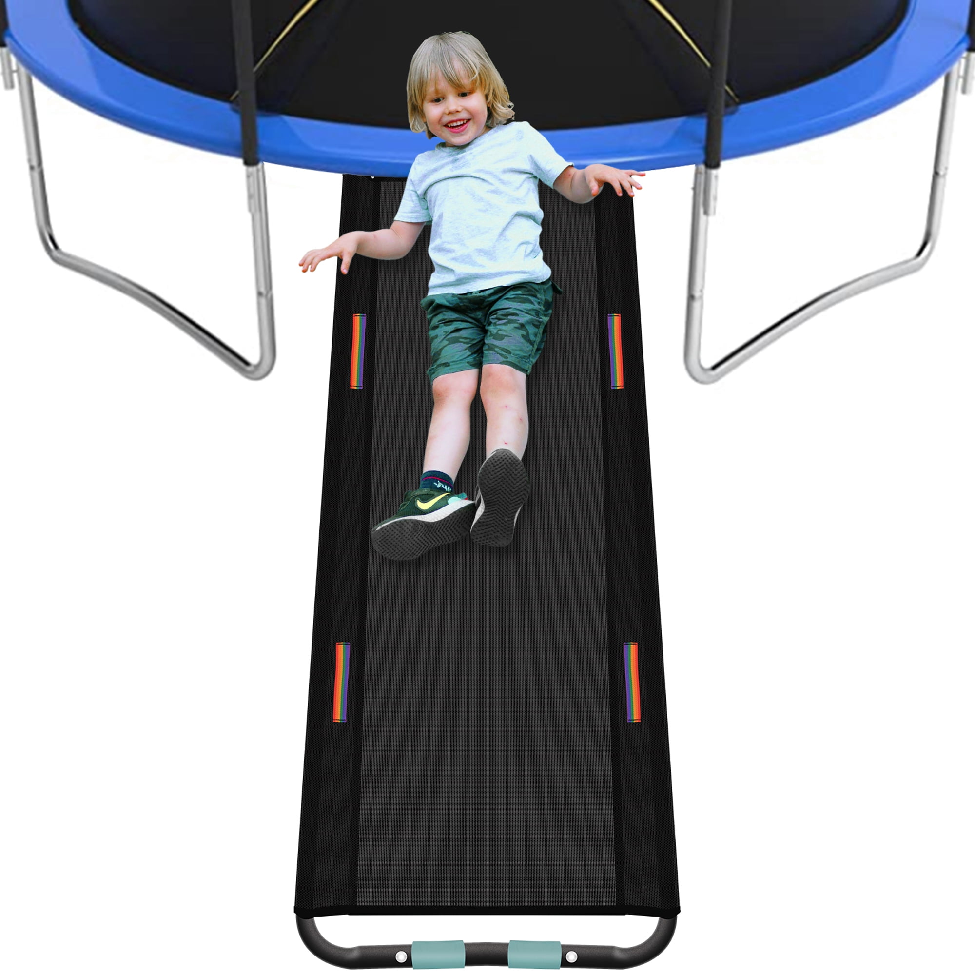 Upper Bounce Trampoline Outdoor Step Ladder & Wave Slide Set for
