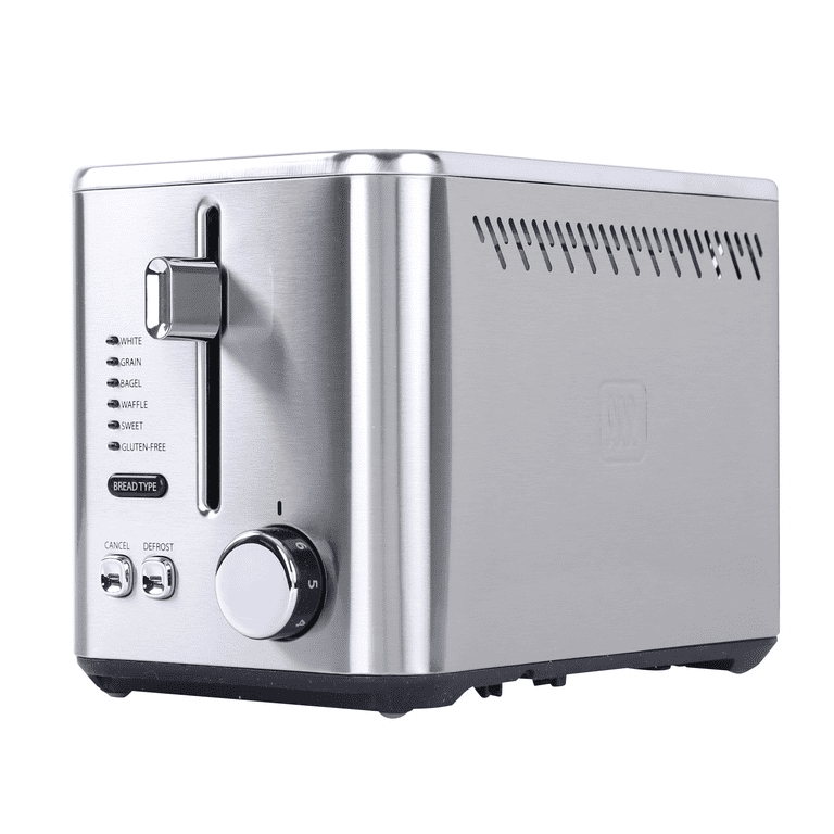 Toastmaster 2-Slice Stainless Steel Toaster with Lever and Dial