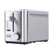 Toastmaster 2-Slice Toaster, Stainless Steel, Extra Wide Slots, High Rise Toast Lift, Gluten Free Setting, 900W