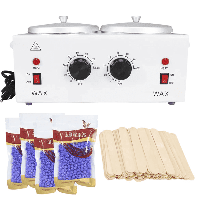 TOAUTO Wax Warmer for Hair Removal, Professional Dual Wax Pot Warmer Heater Machine 110V for Home/Salon/SPA