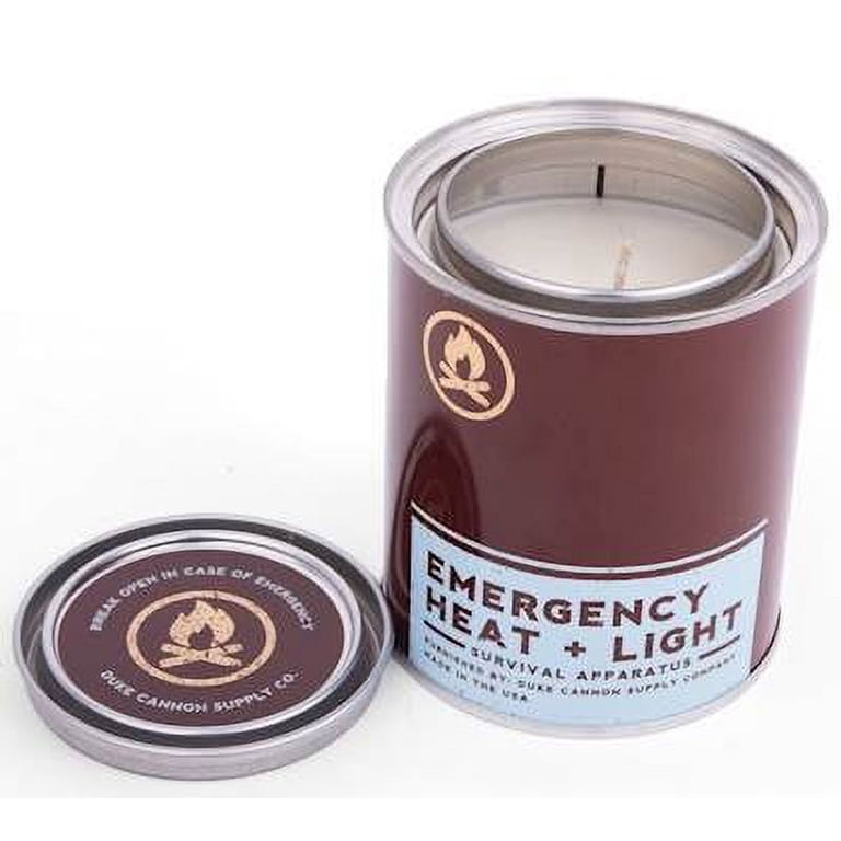 tobacco leaf and leather candle TOBACCO LEAF and LEATHER Duke Cannon Emergency Heat Light Scented Non-Candle