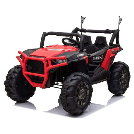 TOBBI 12V Electric Battery-Powered Ride On Toy SUV Buggy Car, Red