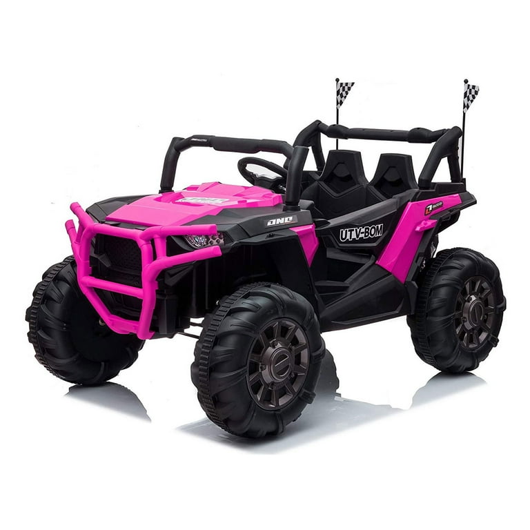 TOBBI 12V Electric Battery Powered Ride On Toy SUV Car Rose Red