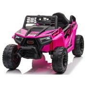 TOBBI 12V Kids Electric off-Road UTV Truck Car Battery Powered Ride on Toys for Girls with LED Headlights, Music, Horn