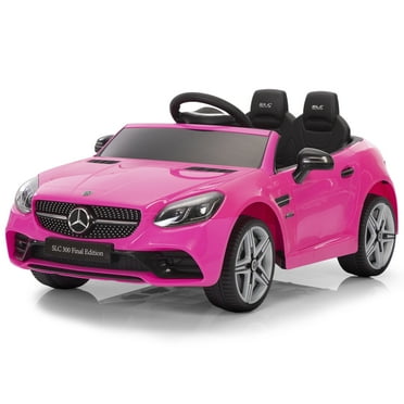 TOBBI 12V Licensed Mercedes Benz SLC300 Kids Ride on Car w/LED Lights, up to 3.1 mph, Pink