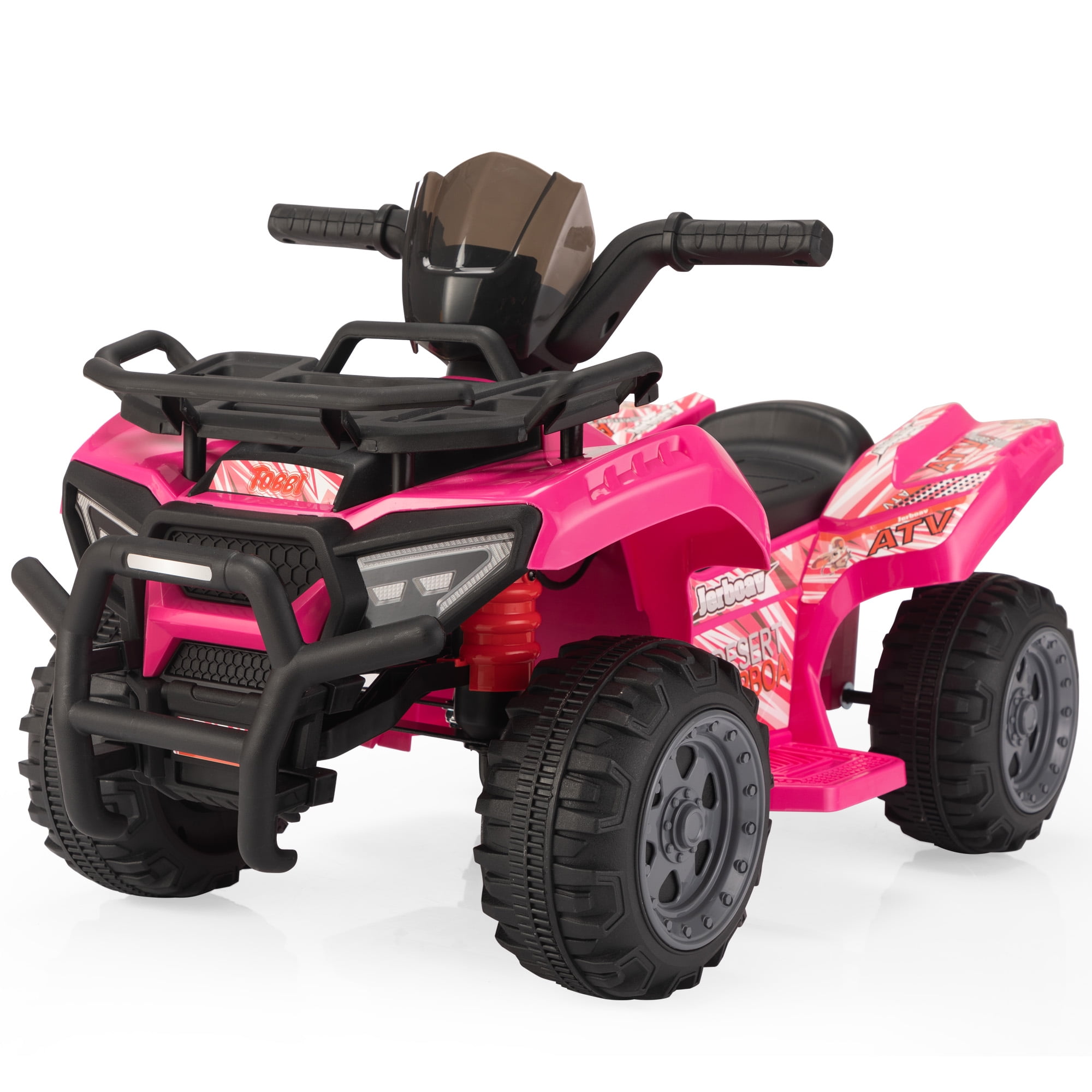 6V Pink All-Terrain Kids Quad with Music and Horn
