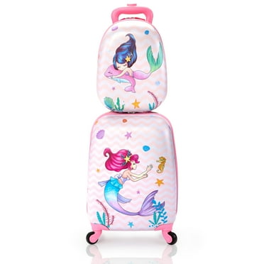 TOBBI Kids Carry on Luggage with Wheels, Kids Luggage Sets for Girls, Toddler Travel Rolling Suitcase with Backpack