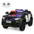 thumbnail image 1 of TOBBI-TOYS 12V Police Car Battery Powered Ride on for Kids Aged 3-6 with Remote Control, Siren, Flashing Lights, Bluetooth, Music, Spring Suspension, Black, 1 of 9