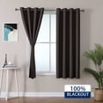 thumbnail image 1 of TOBILI 63 inch Thermal Insulated 100% Blackout Lattice Curtain Panels (2 Panels), 1 of 8
