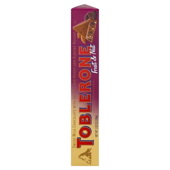 TOBLERONE CANDY BAR MINIS FRUIT AND NUT 1X3.520 OZ