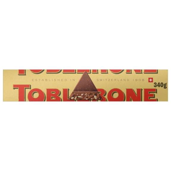 TOBLERONE MILK CHOCOLATE WITH HONEY & ALMOND NOUGAT 340g, Imported from Britain
