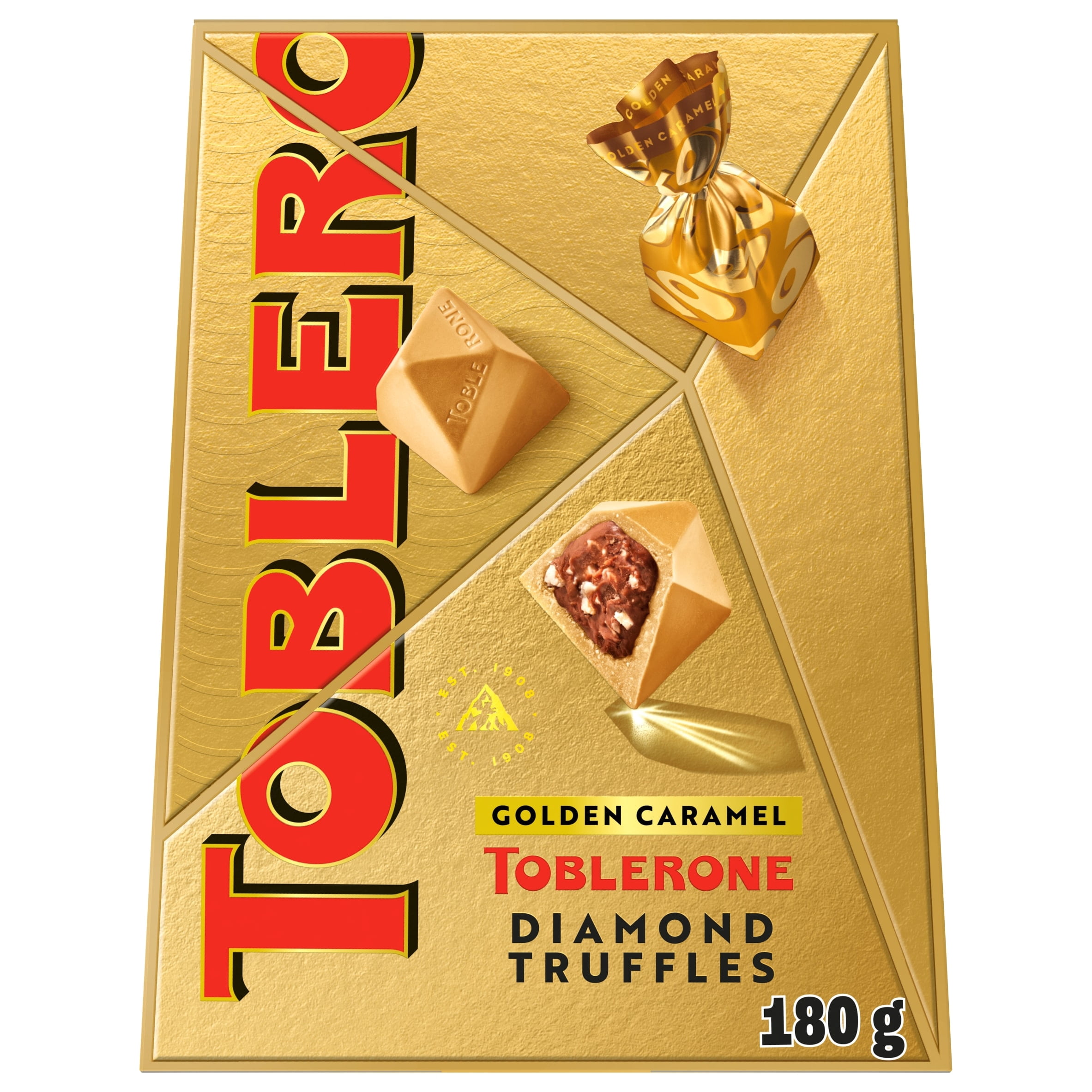 TOBLERONE TRUFFLES GOLDEN CARAMEL 180g, Imported from Britain