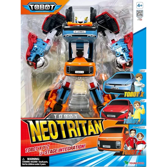TOBOT lARGE NEO TRITAN, Youngtoys Transforming Collectible Vehicle to Robot, Kids 4+