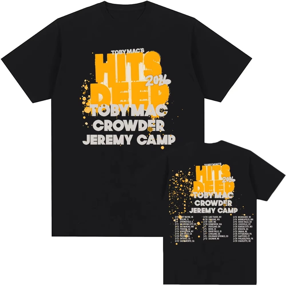TOBYMAC CROWDER JEREMY CAMP Tour 2026 T-shirt Short Sleeve Unisex ...