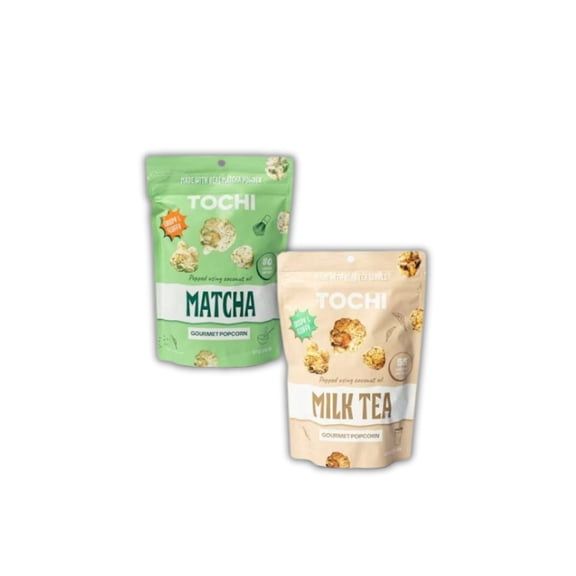 TOCHI POPCORN - MILK TEA & MATCHA FLAVOR, 2pk, 2.8oz/pk