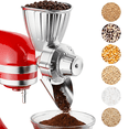 thumbnail image 1 of TOCOKEID Large Hopper Grain Mill Attachment for KitchenAid Stand Mixer, 9 Adjustable Grind Settings, 1 of 9