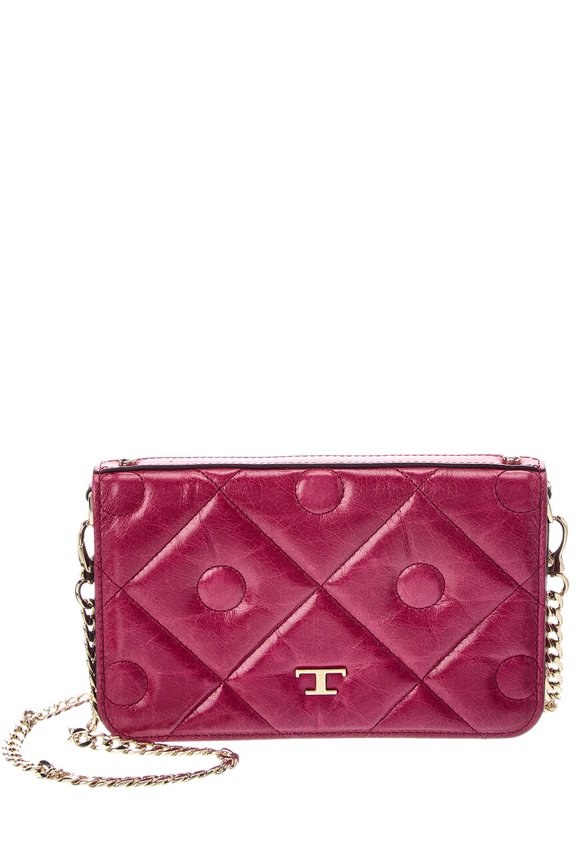 Leather Wallet On Chain, Purple