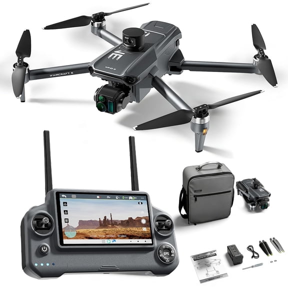 TODAMU Hover Drone with Camera, 8K Photo, 3-Axis Gimbal, GPS 4K Video, AI Obstacle Avoidance, Follow Me, 45-Min Flight, Screen Controller, Payload Drone for Adults