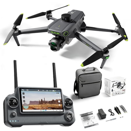 TODAMU Professional Drone with Camera for Adults, 6KM Long Range, 6.3” Screen Controller, 3-Axis Brushless Gimbal, 8K Image, AI Obstacle Avoidance, Payload Dropper, 5G Transmission