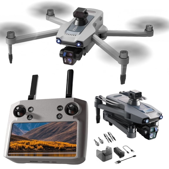 TODAMU Wing One Hover Drone, 360 Laser Obstacle Avoidance, 3-Axis Gimbal Camera, GPS Return, AI Night Vision, 8K Image, Payload Airdrop, 5-Level Wind Resistance, 5.5 Touchscreen, 8KM Transmission