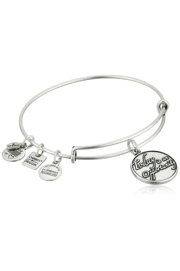 TODAY IS AN OPPORTUNITY Russian Silver Bangle With Tag Card & Box