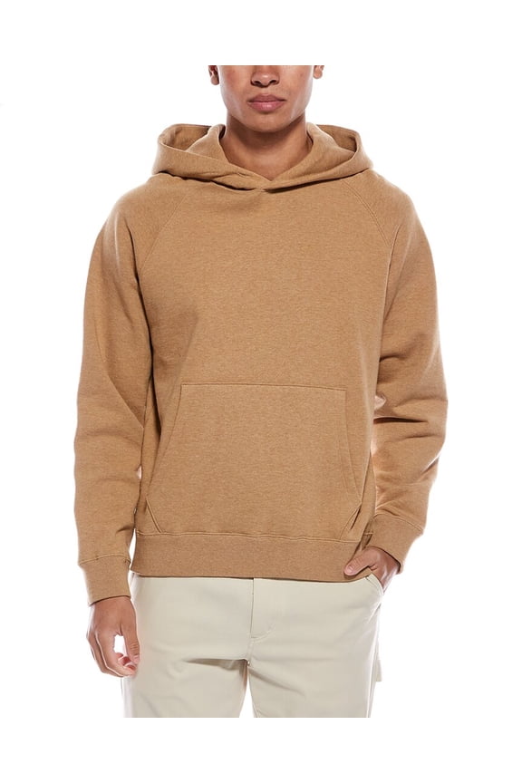 mens Fleece Hoodie, m, Tan