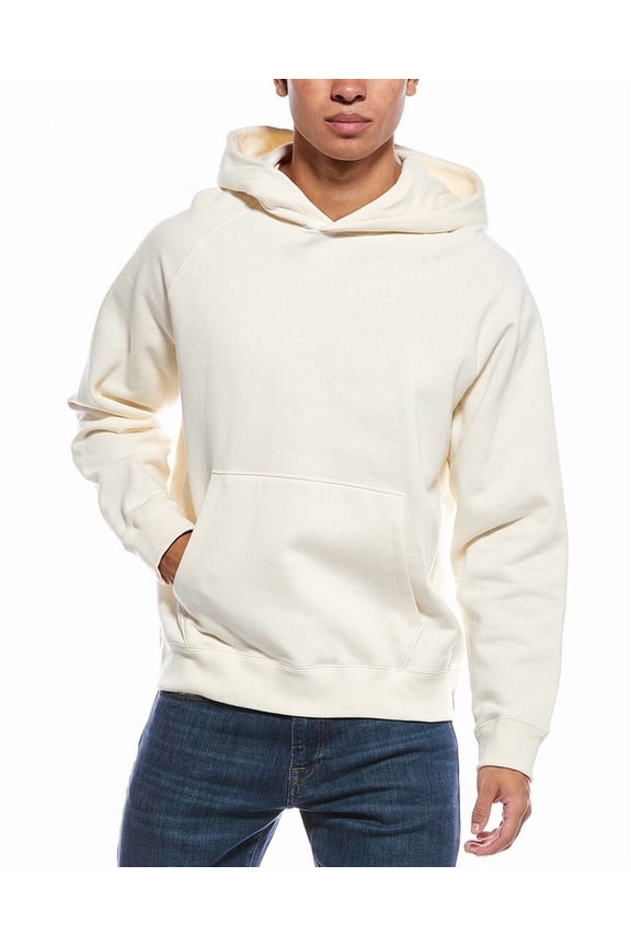mens Fleece Hoodie, m, White