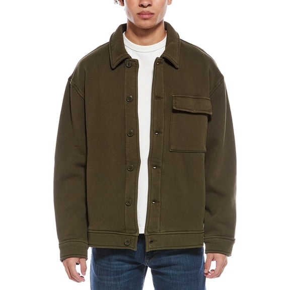 TODD SNYDER mens Fleece Jacket, l, Green