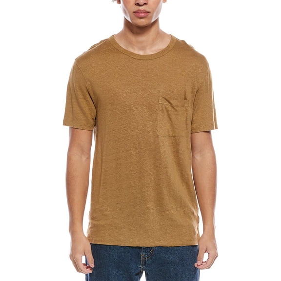 TODD SNYDER mens Linen T-Shirt, XXL, Brown