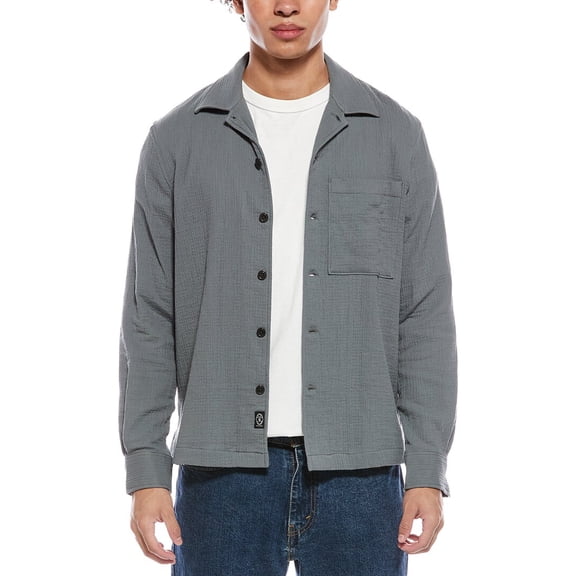 TODD SNYDER mens Novelty Gauze Overshirt, s, Gray