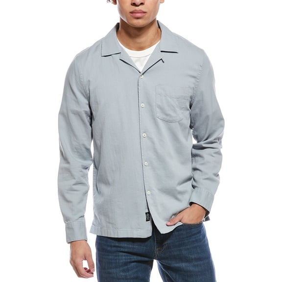 TODD SNYDER mens Pique Hollywood Shirt, m, Gray