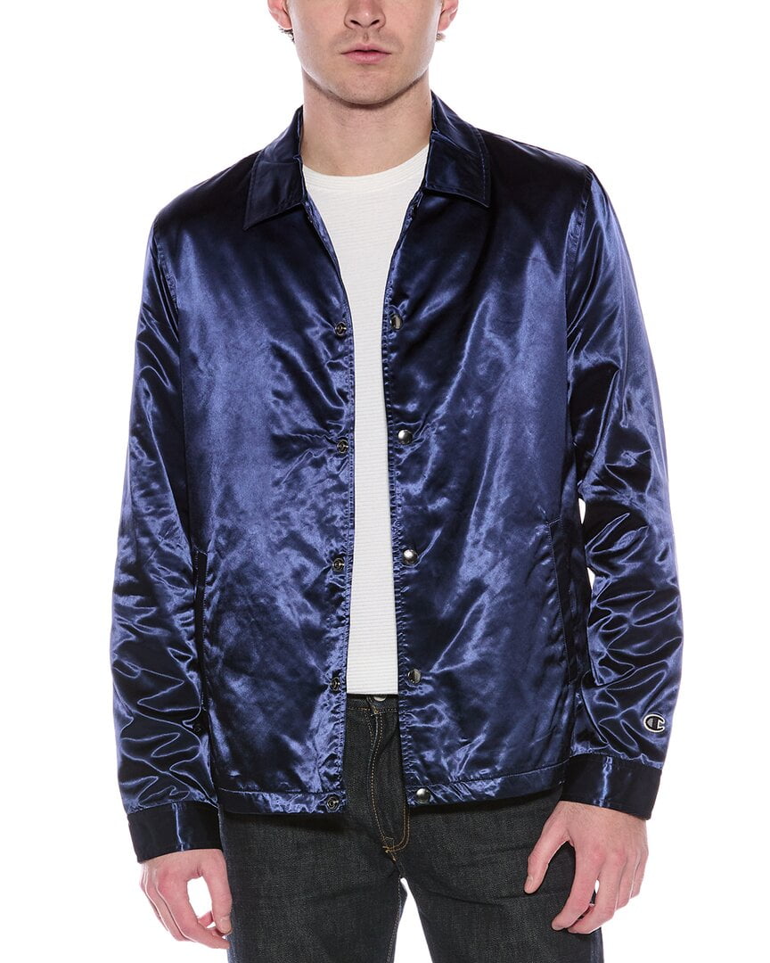 TODD SNYDER mens Robert Graham Satin Coaches Jacket, XXL, Blue