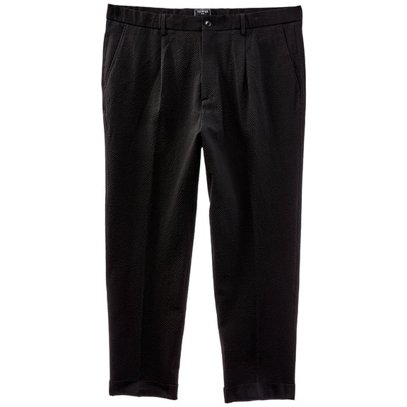 TODD SNYDER mens Seersucker Traveler Suit Pant, XXL, Black