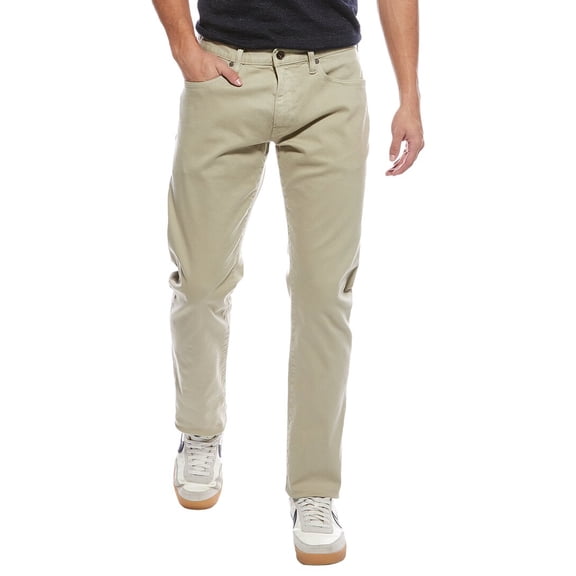 TODD SNYDER mens Slim Garment Dyed Twill Pant, 32/34, Green