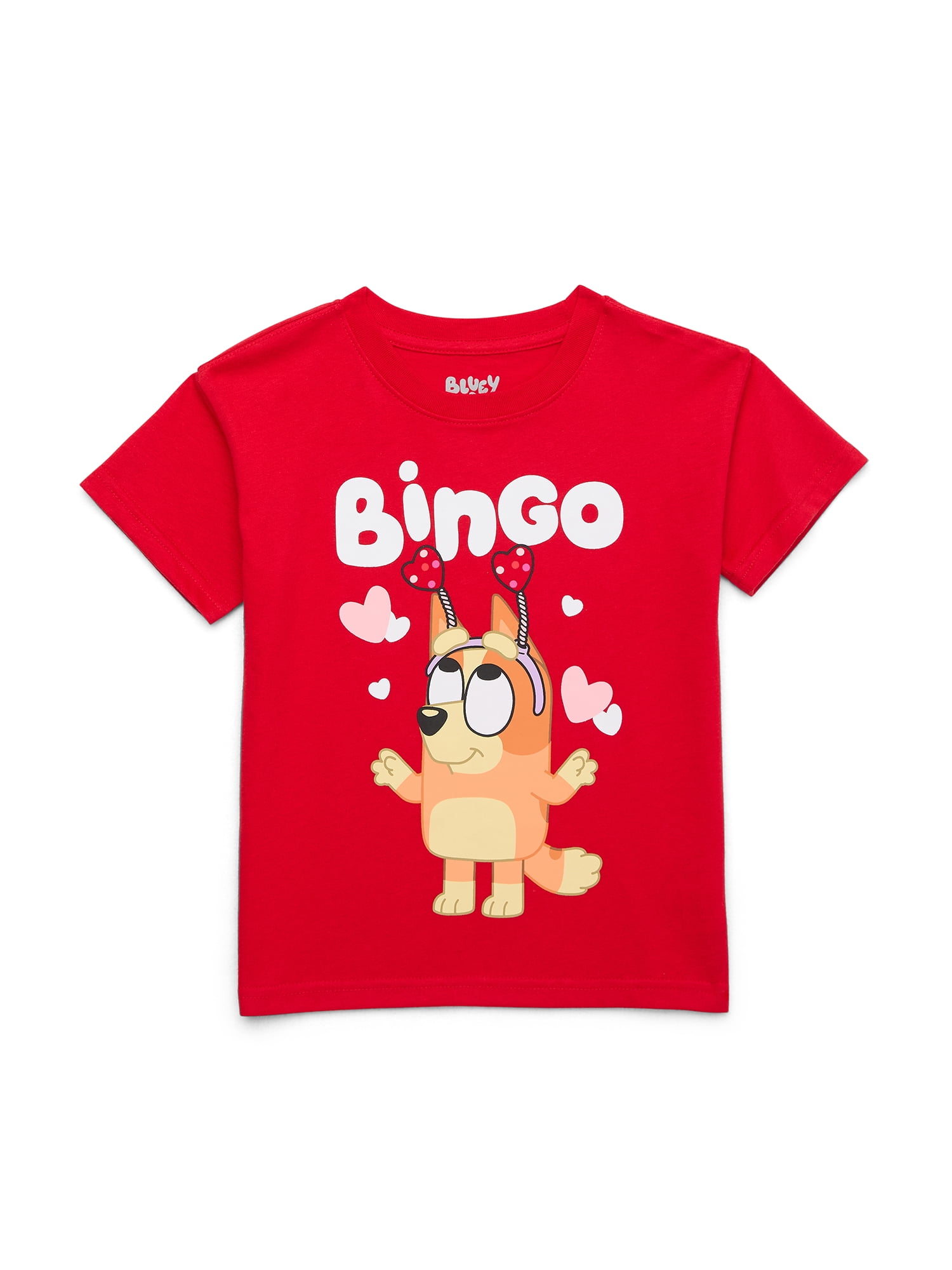 BlueyToddlerGirlsValentine’sDayGraphicTee,Sizes12M-5T