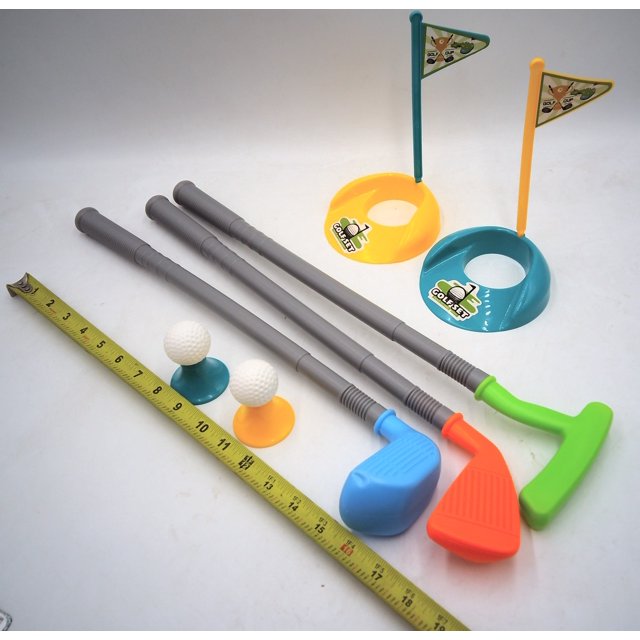 TODDLER TOYS Plastic Toy Golf Set with Driver, Wedge Club and Putter