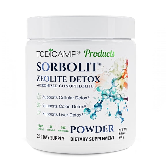 TODICAMP Zeolite Detox Cleanse 7.05 oz Zeolite Powder for Fast Full Body Detox, Liver Detox & Debloat