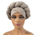 thumbnail image 1 of TODOZO African Turban Head Wrap for Black Women Braid Beanie Stretchy Elastic Turban Hair Wrap Pre-Tied Twisted Hat Chemo Cancer Cap Braid Hair Cover Turban Hat African Turbans for Headwraps for Blac, 1 of 5
