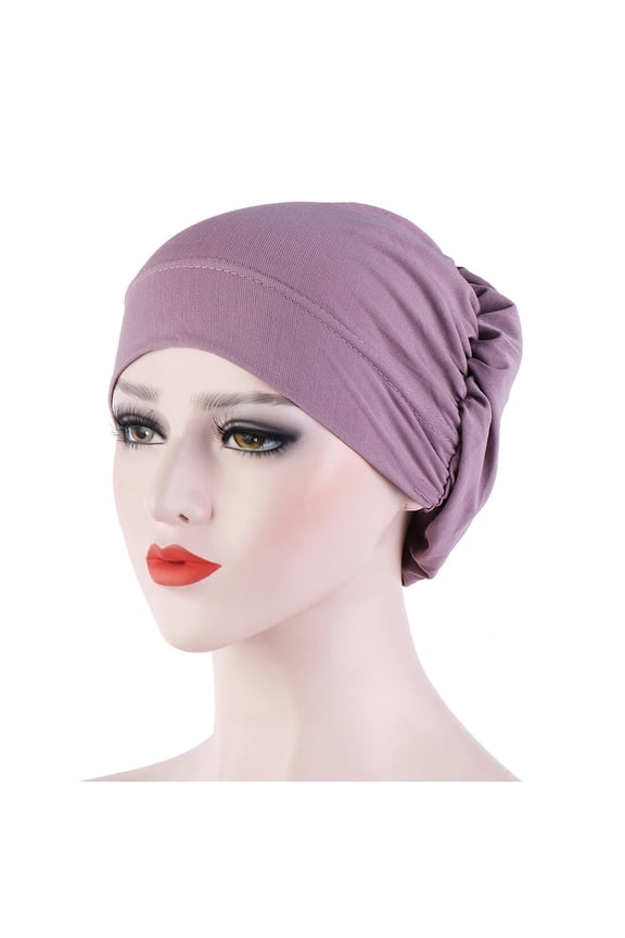African Turban Head Wraps for Women - Pre Tied Soft Long Headscarf Shawl Hair Chemo Headwear Grate for Daily Use Women's Cotton Turban Sleep Cap Chemo Hats Headband Muslim Turban Scarf Soft Ha
