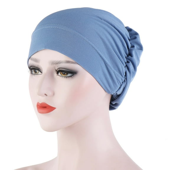 TODOZO African Turban Head Wraps for Women - Pre Tied Soft Long Headscarf Shawl Hair Chemo Headwear Grate for Daily Use Women's Cotton Turban Sleep Cap Chemo Hats Headband Muslim Turban Scarf Soft Ha