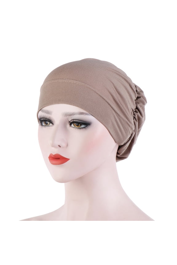 African Turban Head Wraps for Women - Pre Tied Soft Long Headscarf Shawl Hair Chemo Headwear Grate for Daily Use Women's Cotton Turban Sleep Cap Chemo Hats Headband Muslim Turban Scarf Soft Ha